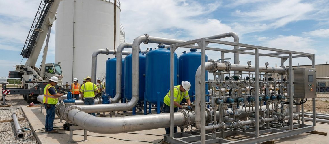 bulk tank & manifold system installation
