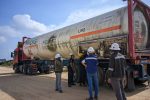 LNG gas tank installation